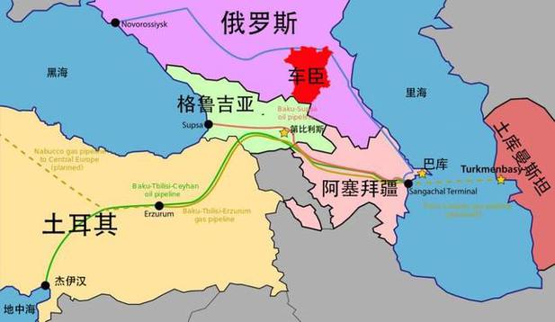 车臣共和国地图