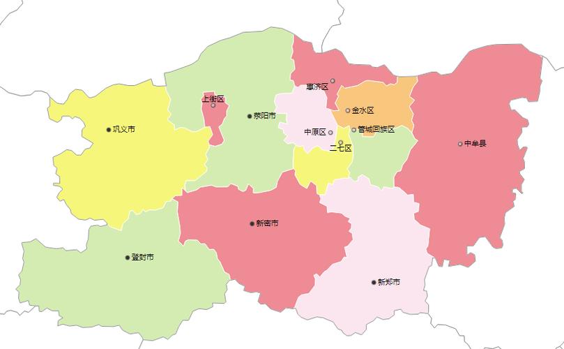 郑州有哪些区地图