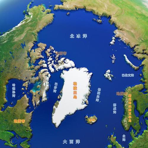 格陵兰岛地图的相关图片