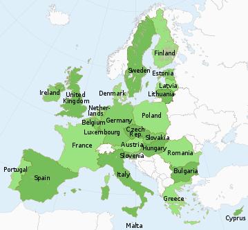 欧盟成员国地图的相关图片