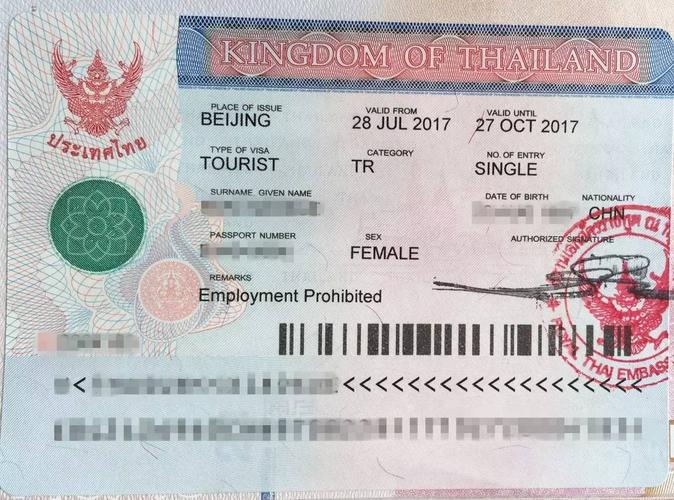 泰国旅游签证的相关图片